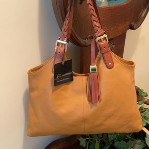 B Makowsky leather tote